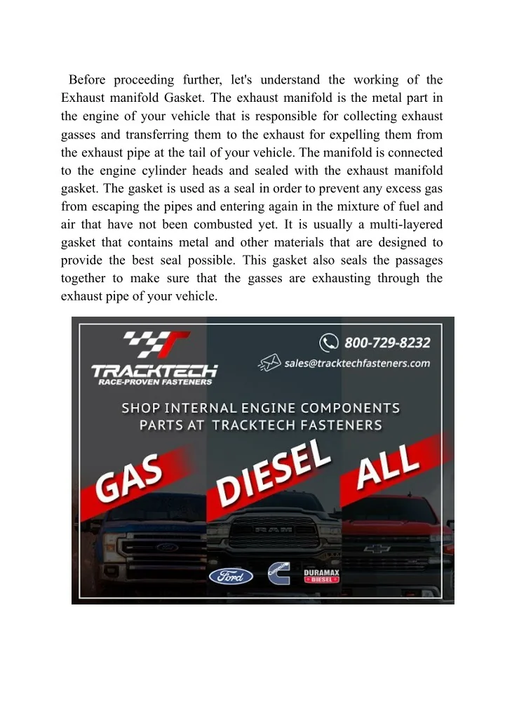 PPT What are the symptoms of a Bad or Failing Exhaust manifold Gasket PowerPoint Presentation