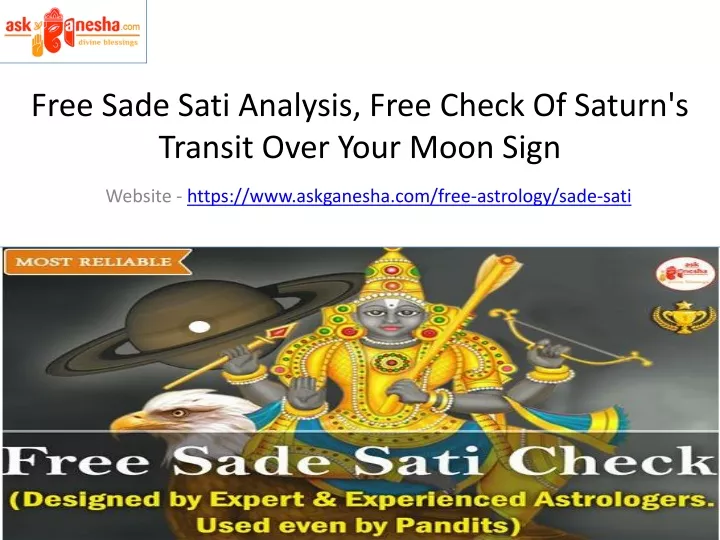 PPT Free Sade Sati Analysis, Free Check of Saturn's Transit over Your