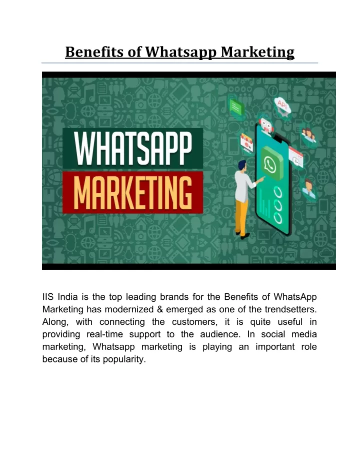 PPT - Benefits Of Whatsapp Marketing PowerPoint Presentation, Free ...