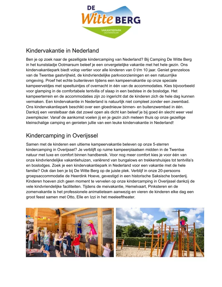 PPT Kindervakantie in Nederland PowerPoint Presentation, free