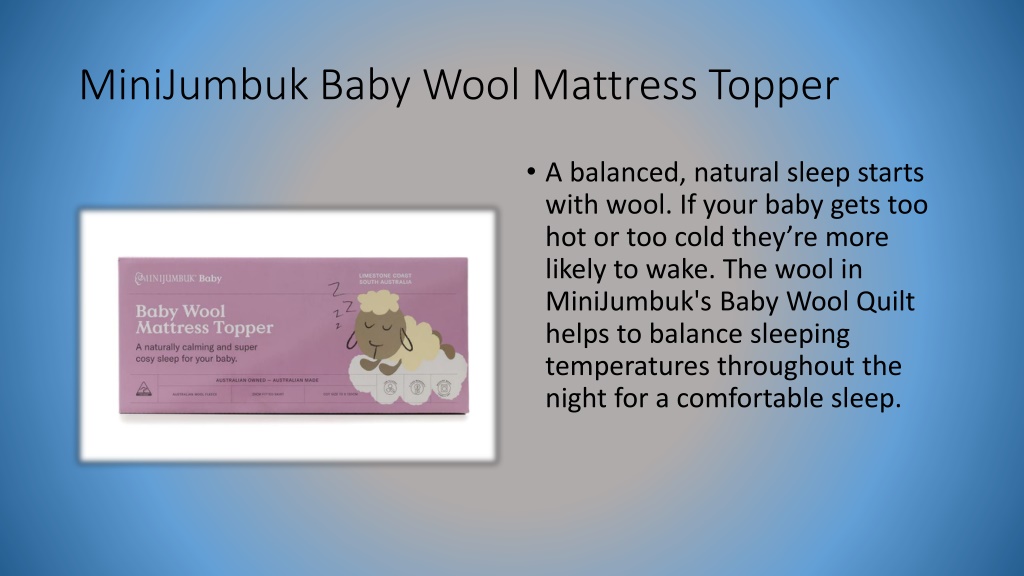 minijumbuk luxury wool mattress topper review