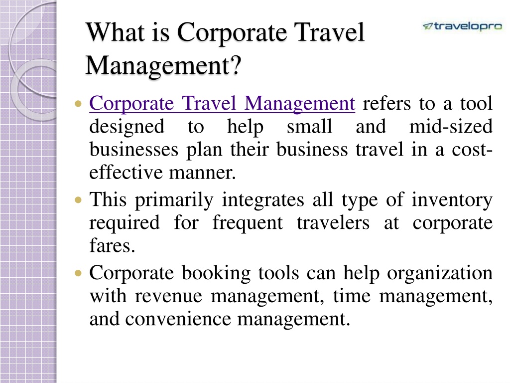 PPT - Corporate Travel Management PowerPoint Presentation, Free ...