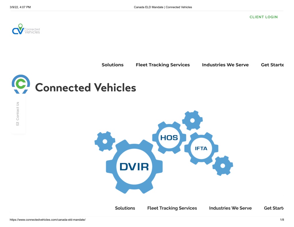 PPT Canada ELD Mandate _ Connected Vehicles PowerPoint Presentation
