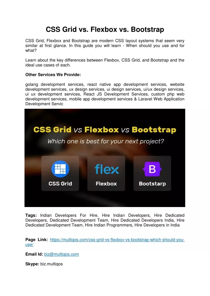 PPT - CSS Grid Vs Flexbox Vs Bootstrap Which One Is Better For 2022 ...