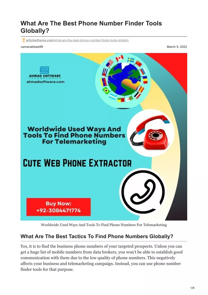 PPT - 1What Are The Best Phone Number Finder Tools Globally PowerPoint