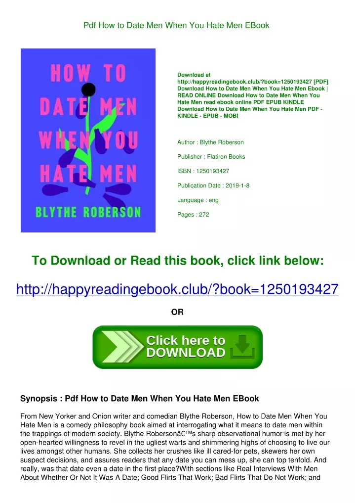 how to date men when u hate men book