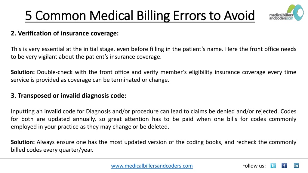 PPT - 5 Common Medical Billing Errors To Avoid PowerPoint Presentation ...