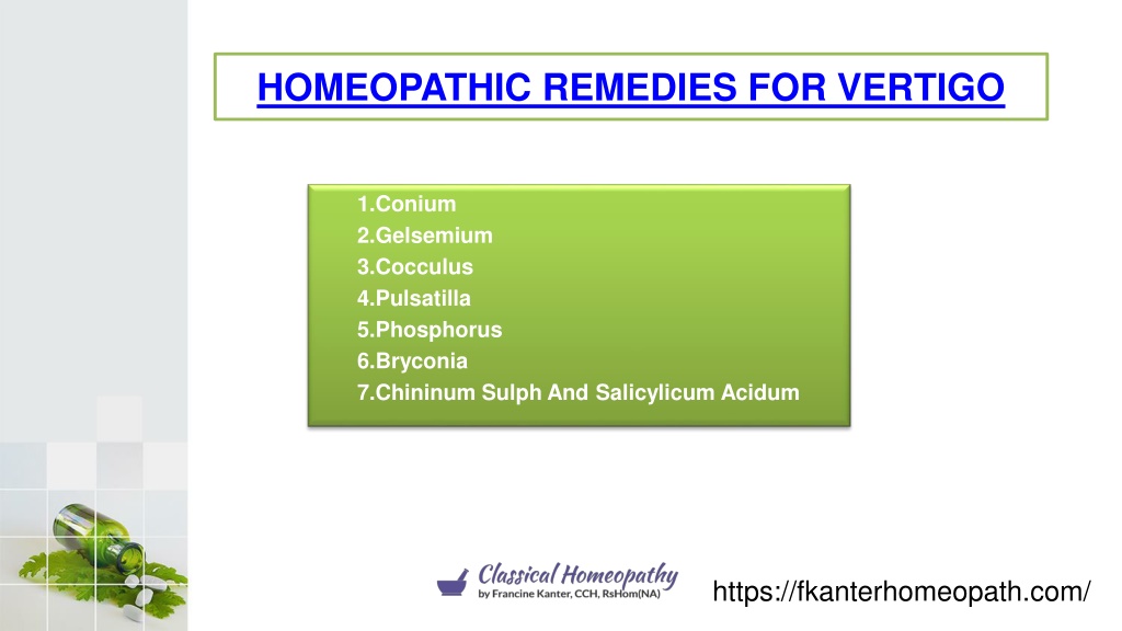 PPT Most Effective Homeopathic Medicines For Vertigo PowerPoint