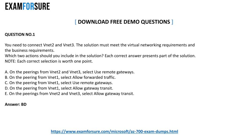 New AZ-700 Exam Question