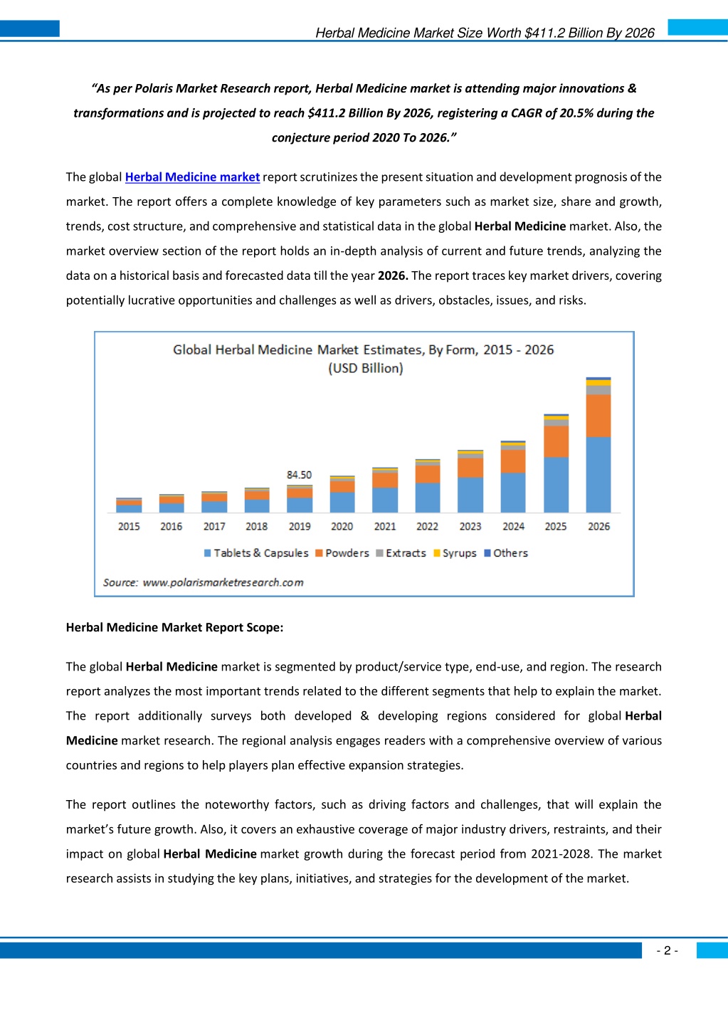 Ppt Herbal Medicine Market Information Figures And Analytical Insights 2021 2026 Powerpoint 9933