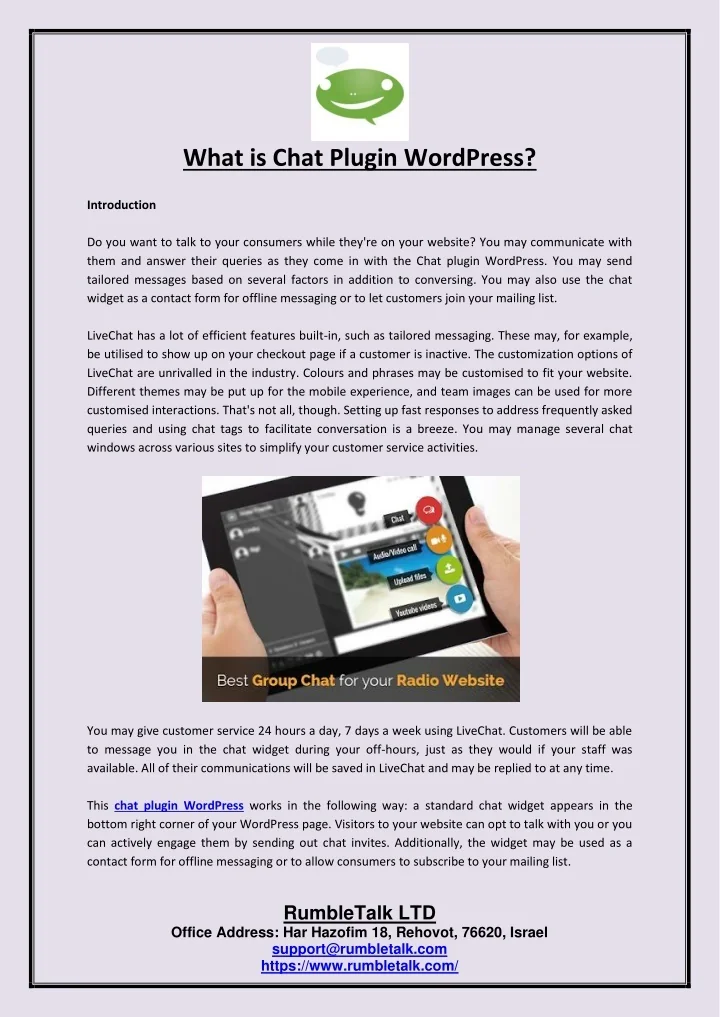 PPT What Is Chat Plugin WordPress PowerPoint Presentation Free