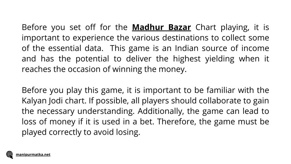 PPT Know The Benefits of Madhur Bazar Game PowerPoint Presentation PPT Know The Benefits of Madhur Bazar Game PowerPoint Presentation