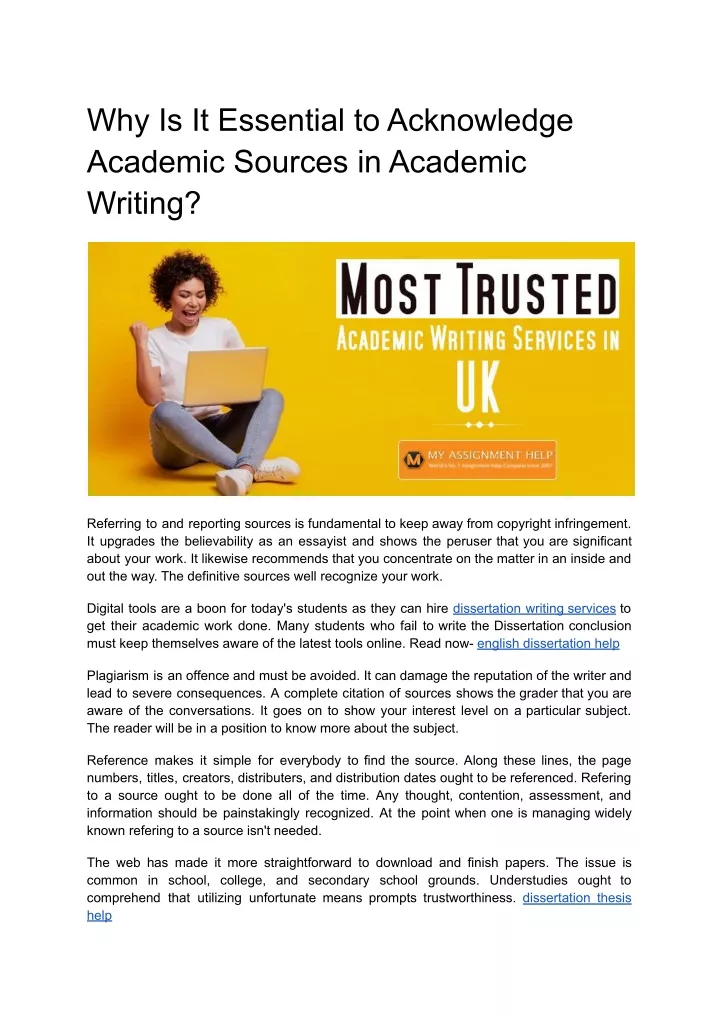 why acknowledging sources is vital in research paper