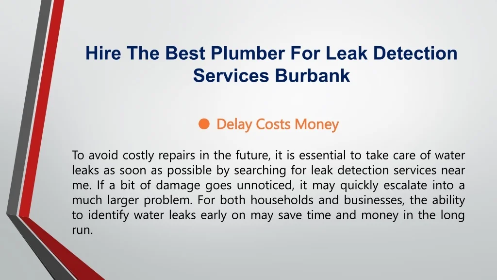 PPT - Hire The Best Plumber For Leak Detection Services Burbank ...