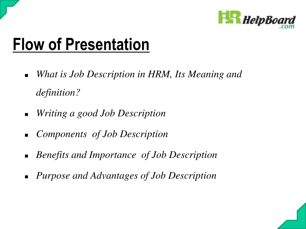 presentation definition job