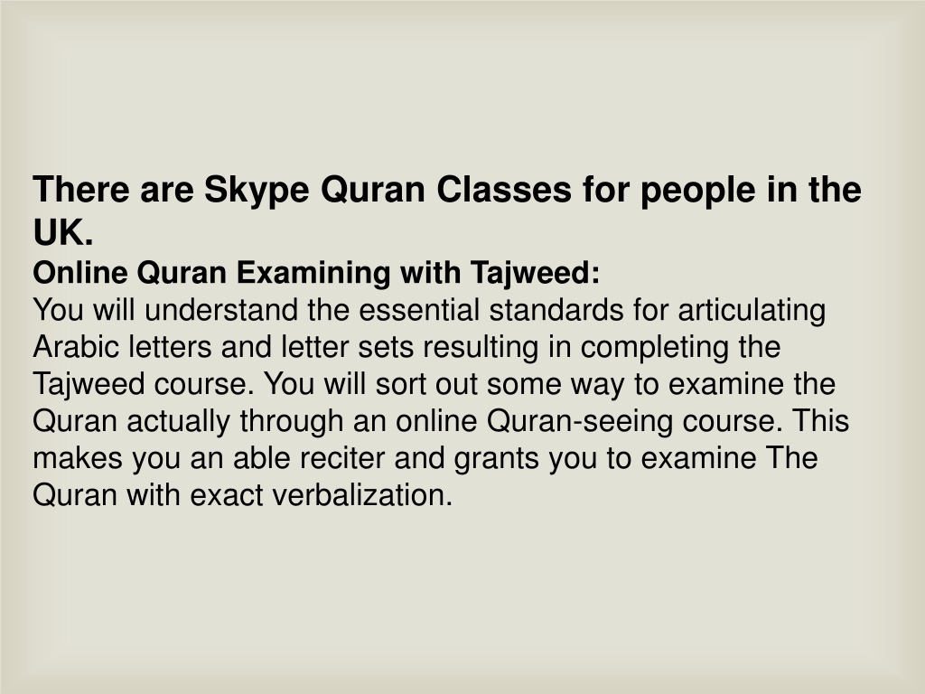 PPT - Skype Quran Classes PowerPoint Presentation, free download - ID ...