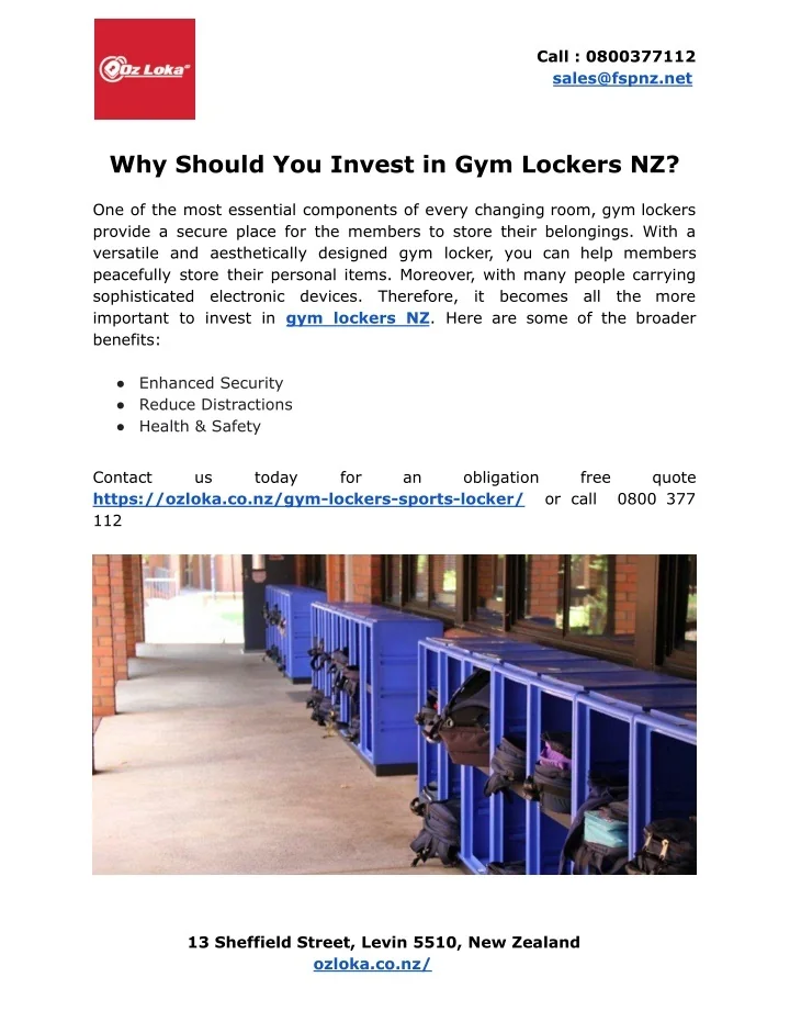 PPT Why Should You Invest in Gym Lockers NZ PowerPoint Presentation, free download ID11210961