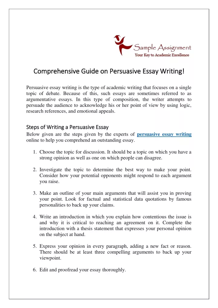 comprehensive persuasive essay