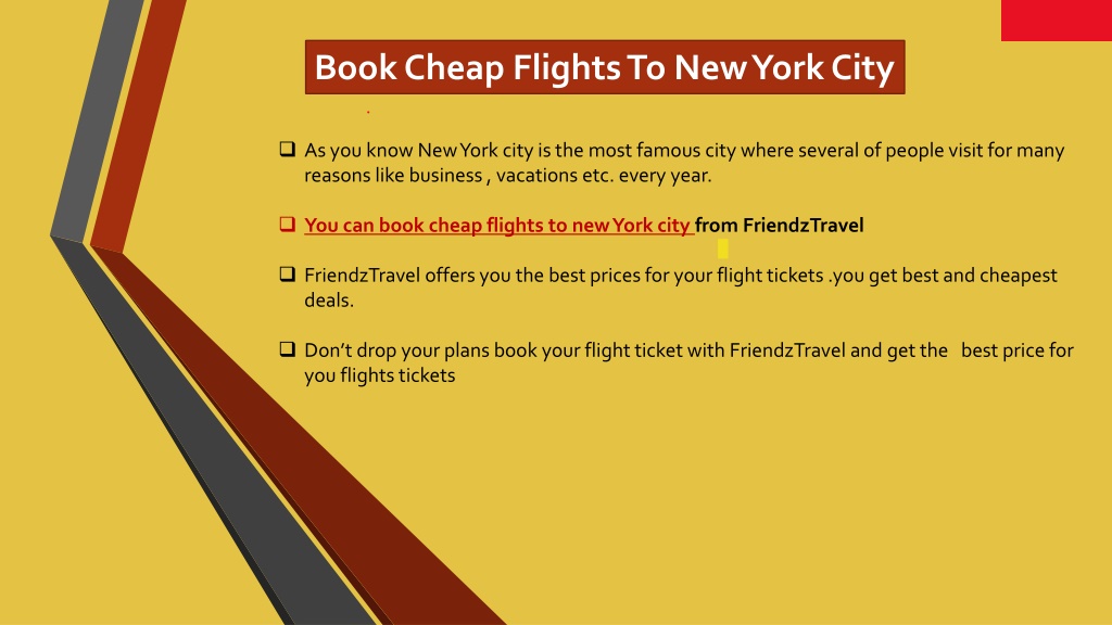 PPT BOOK CHEAP FLIGHT TO NEW YORK CITY PowerPoint Presentation, free