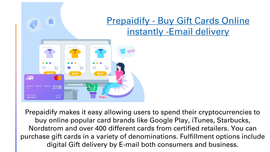 PPT Prepaidify Buy Gift Cards Online instantly Email delivery