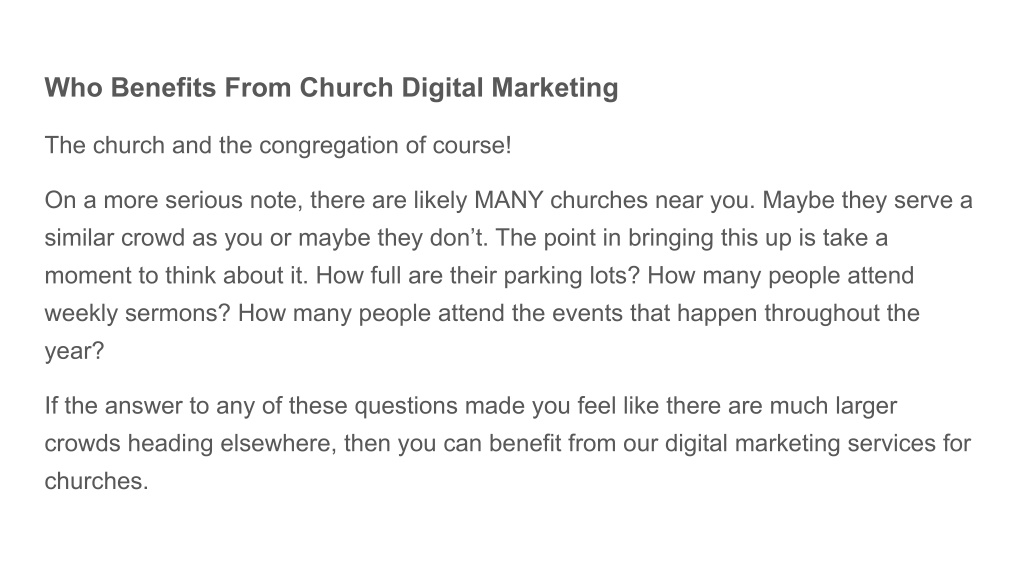 Ppt Get An Expert Digital Marketing Strategy With Our Church Digital Marketing Services 