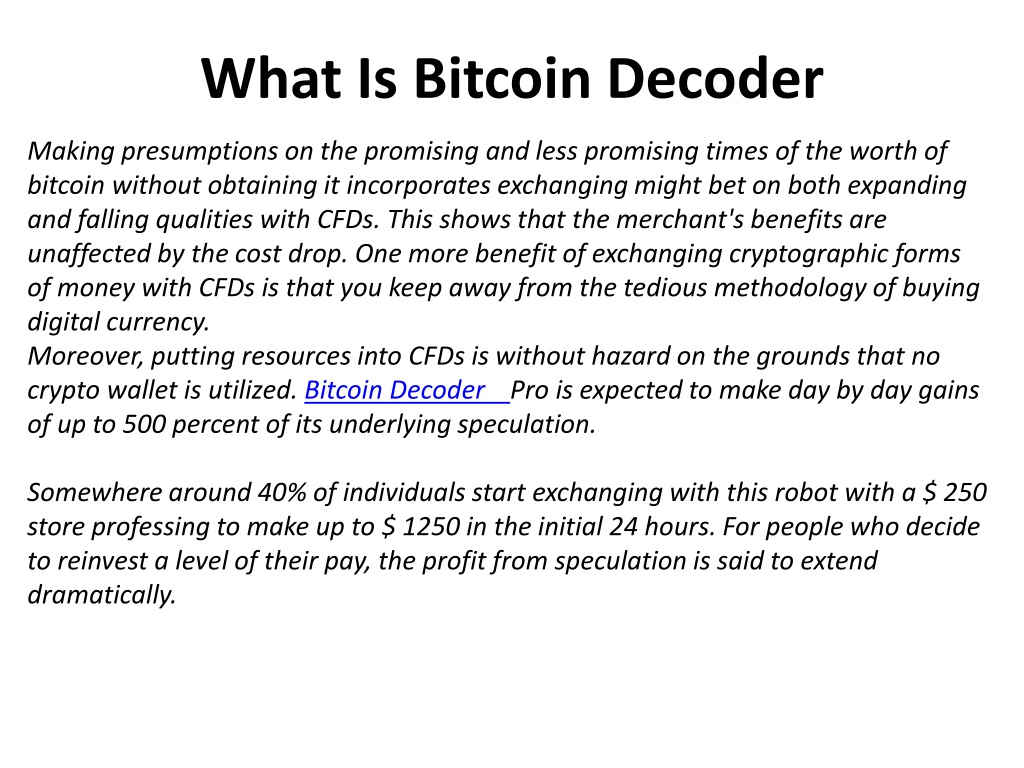 bitcoin decoder