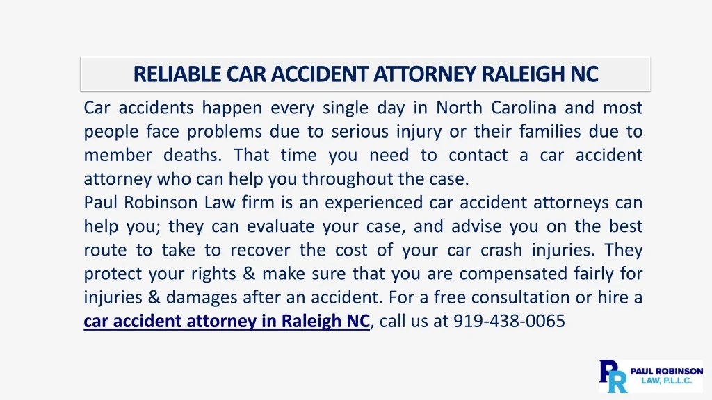 PPT - Why important to take pictures after a car accident in Raleigh NC ...