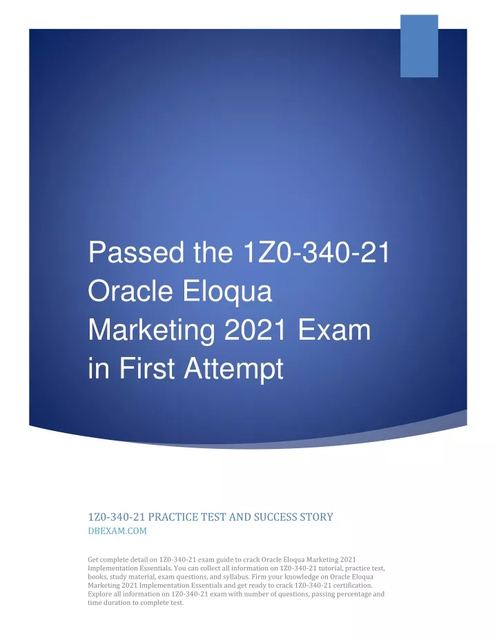 1z0-340-22 Latest Mock Exam