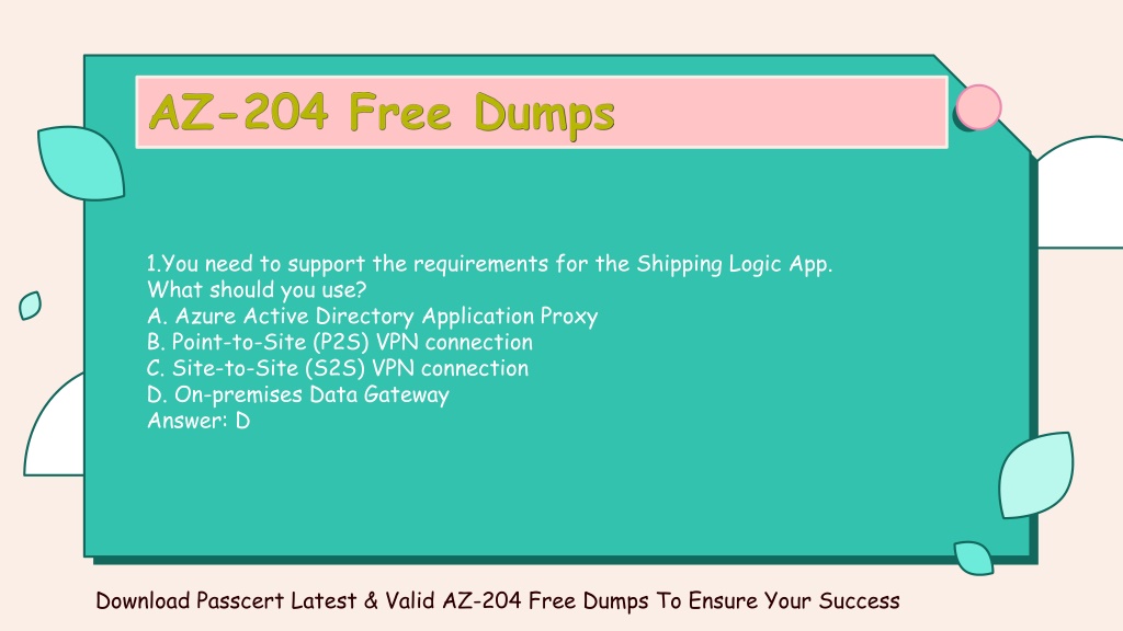 PPT - Free 2022 Update Microsoft Azure AZ-204 Exam Dumps Sns-Brigh10