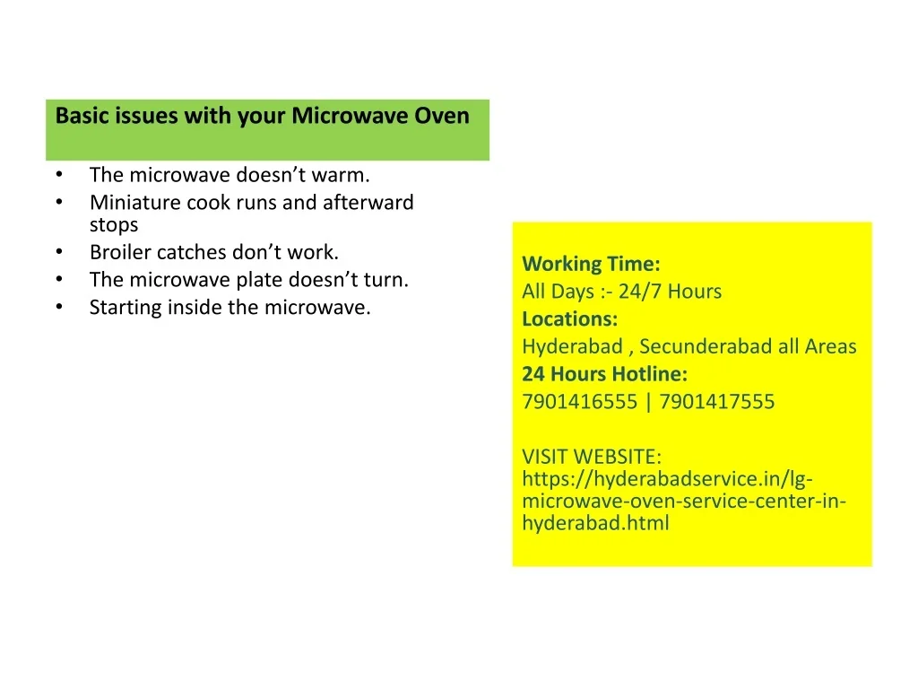 PPT LG Microwave Oven Service Center in Hyderabad PowerPoint