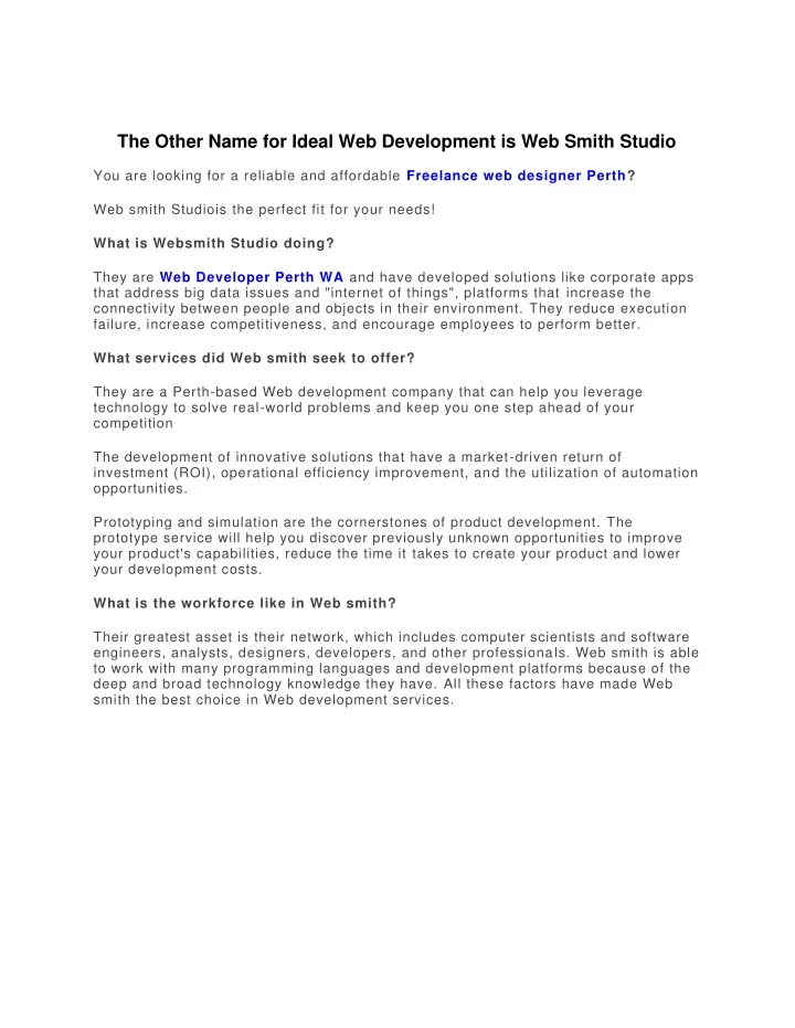 ppt-the-other-name-for-ideal-web-development-is-web-smith-studio