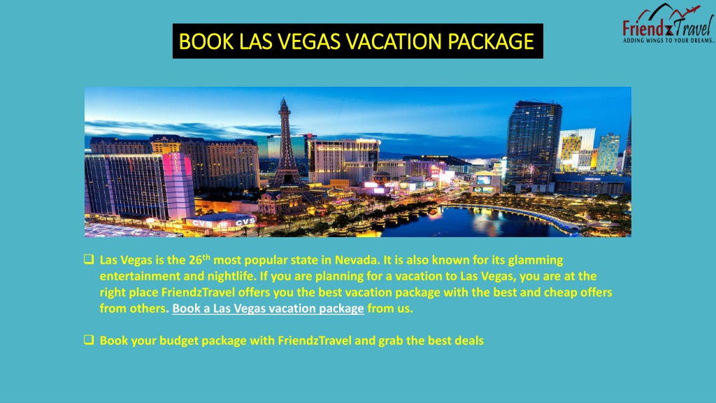 PPT BOOK LAS VEGAS VACATION PACKAGE PowerPoint Presentation, free