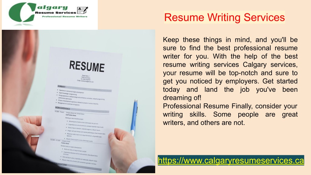 PPT Resume Service Calgary PowerPoint Presentation, free download