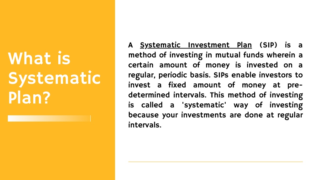 PPT - SYSTEMATIC INVESTMENT PLAN PowerPoint Presentation, Free Download ...