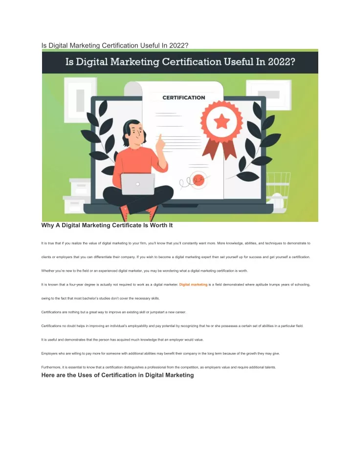 Is Digital Marketing Certification Useful In 2022 N 