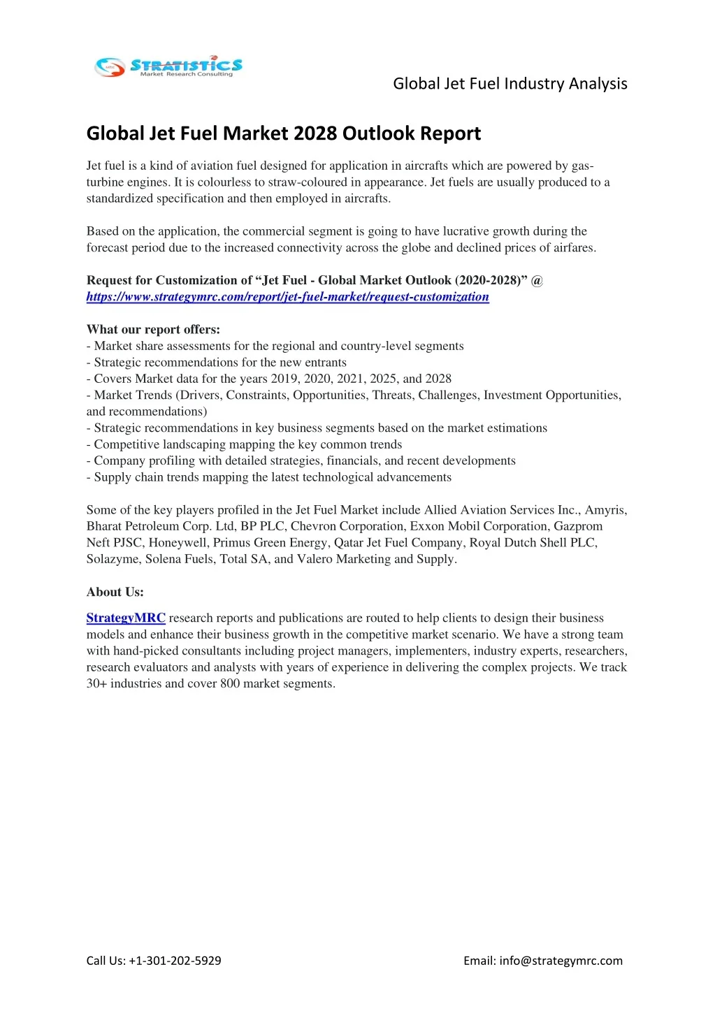 PPT Global Jet Fuel Industry Forecasts Report Analysis PowerPoint
