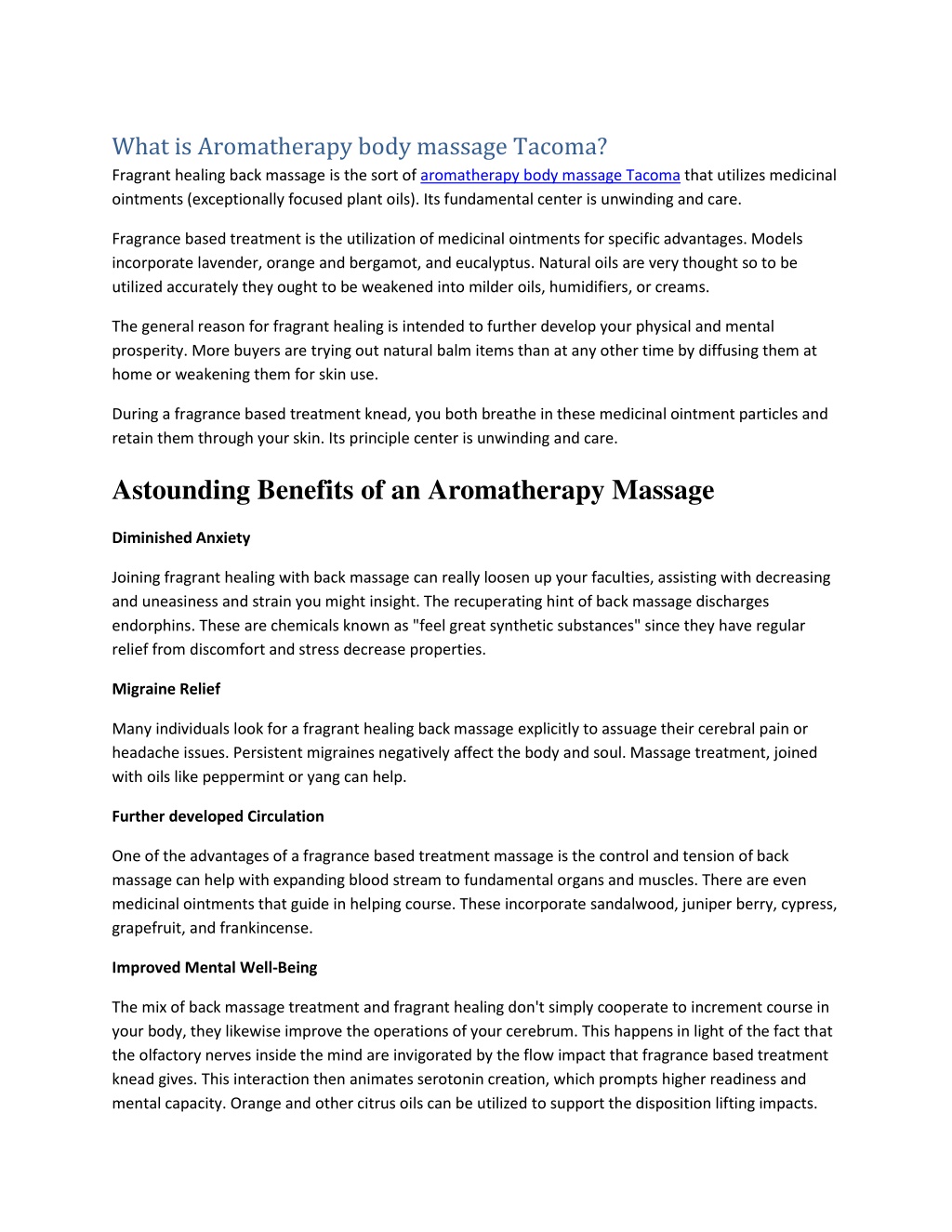 Ppt Aromatherapy Body Massage Tacoma Powerpoint Presentation Free Download Id11220831