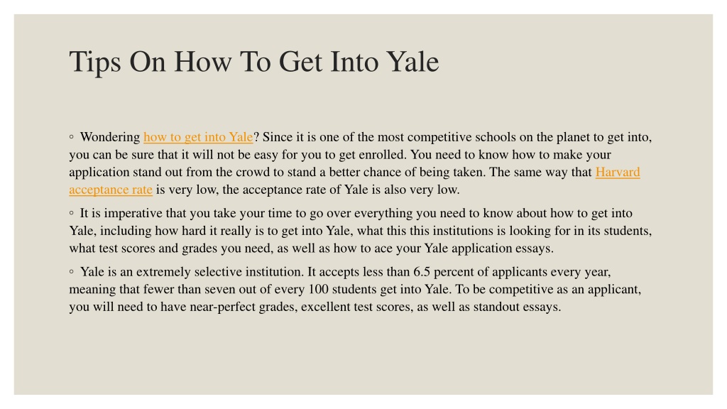 how to get into yale phd program