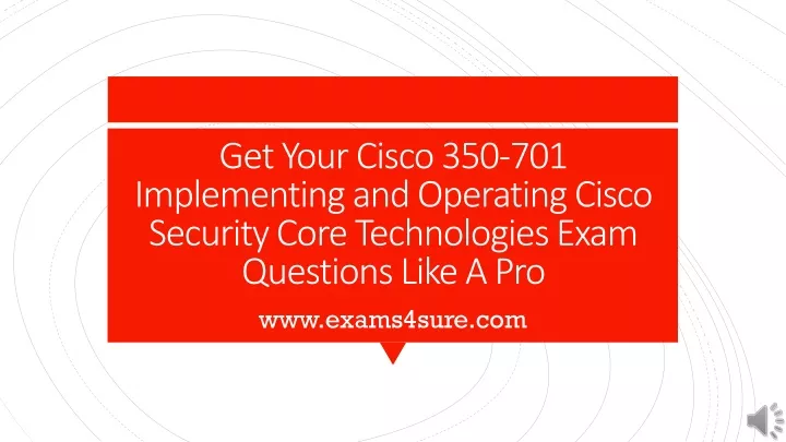 350-701 Associate Level Exam