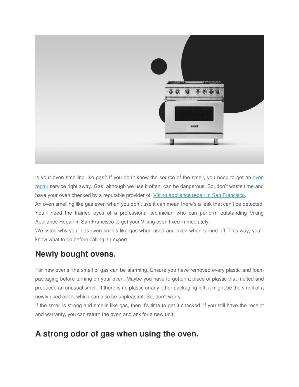 PPT Why Your Gas Oven Smells Like Fuel and How To Fix It PowerPoint