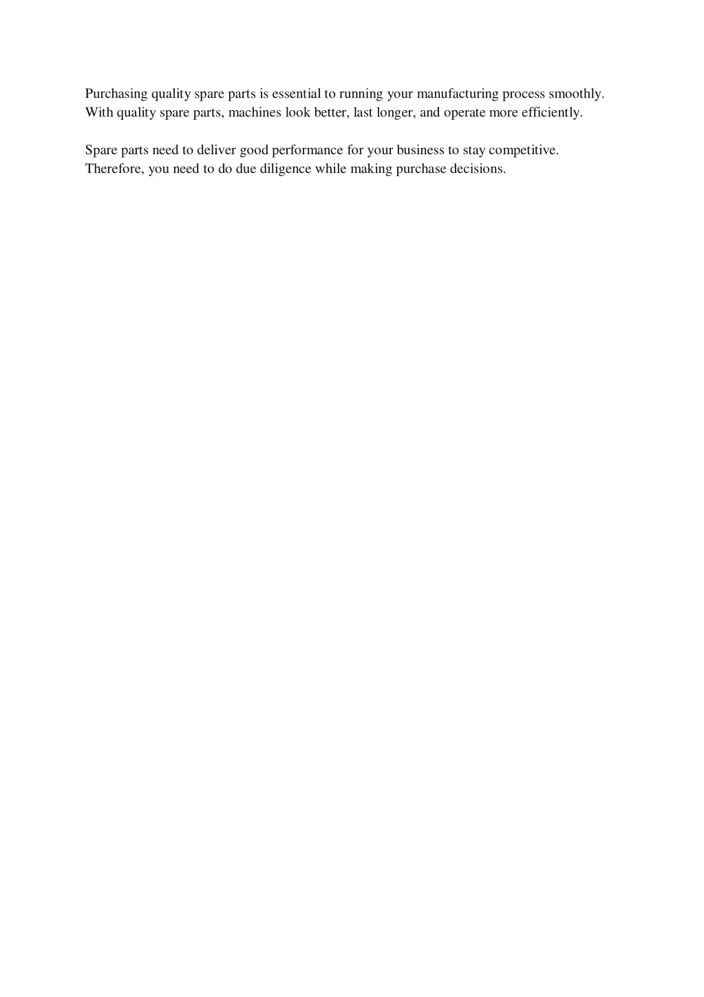 PPT The Essential Factors to Consider Before Purchasing Spare Parts PowerPoint Presentation