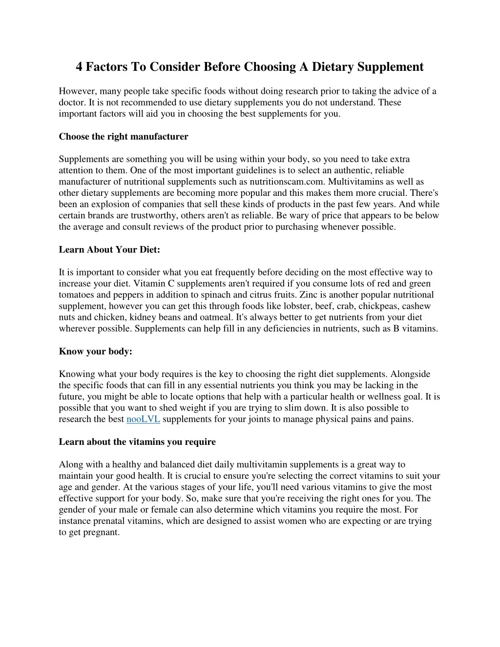 PPT - 4 Factors To Consider Before Choosing A Dietary Supplement ...