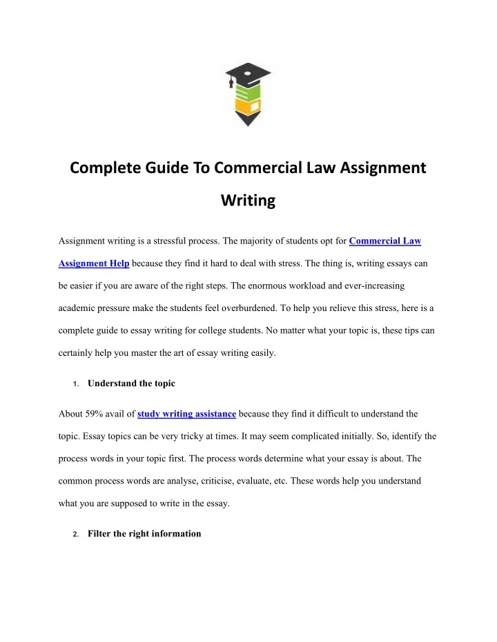 commercial law assignment
