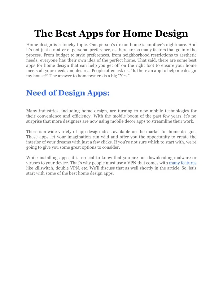 PPT The Best Apps for Home Design PowerPoint Presentation, free