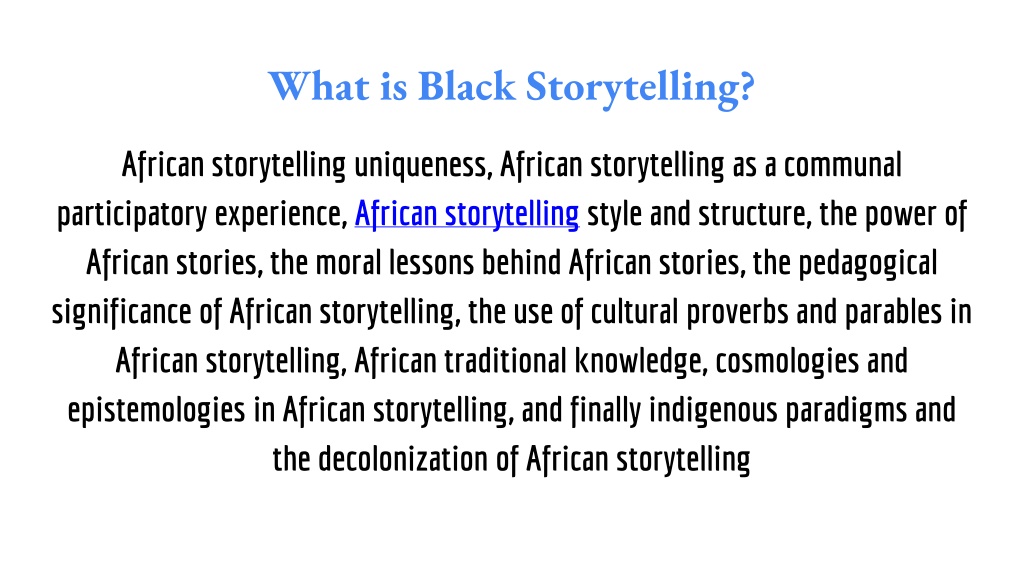 PPT - African Storytelling PowerPoint Presentation, Free Download - ID ...