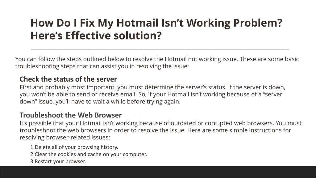 PPT How to fix Hotmail Not Working today 1(559)3122872, PowerPoint