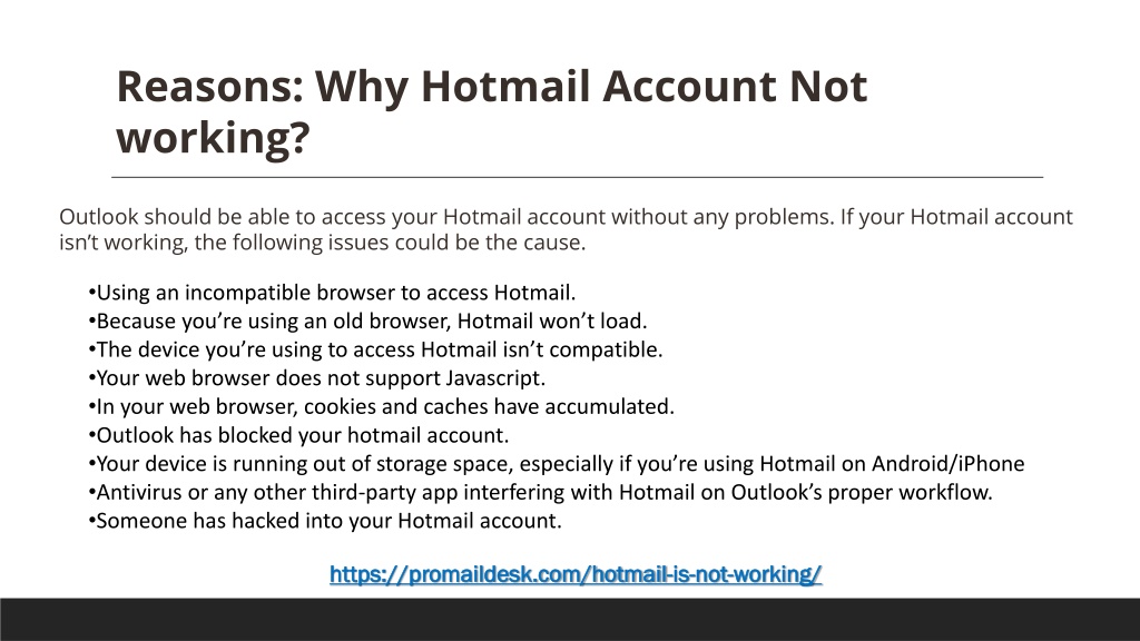 PPT How to fix Hotmail Not Working today 1(559)3122872, PowerPoint