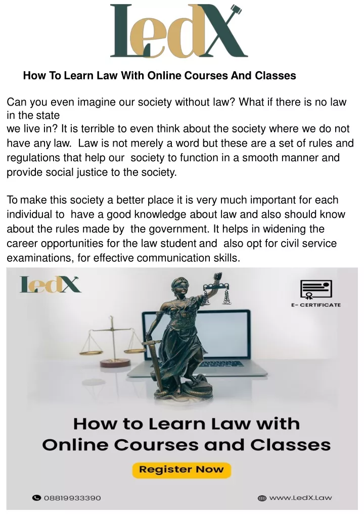 How To Learn Law Online