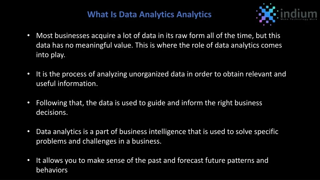 PPT - The Role of Data Analytics in Today’s Business World PowerPoint ...