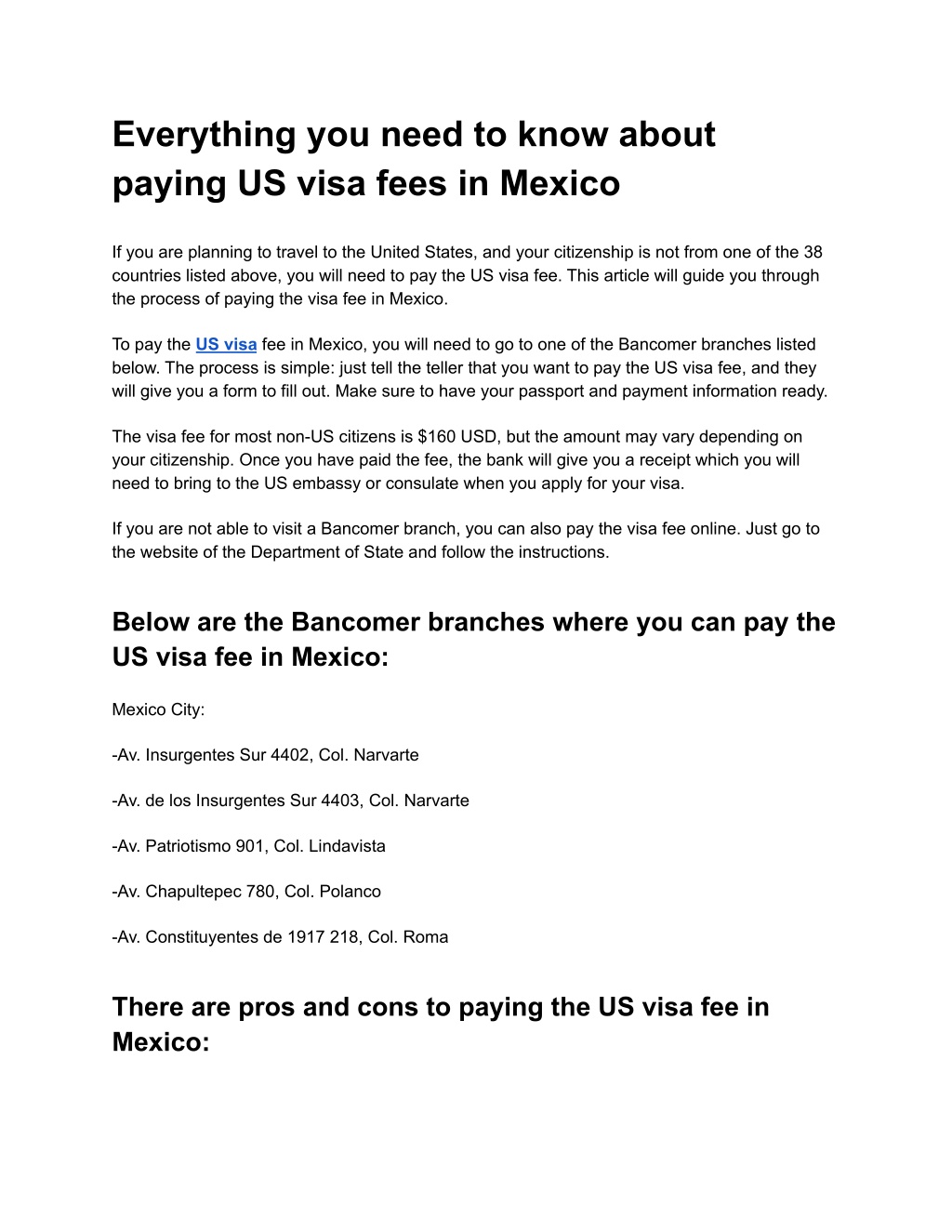 PPT - Everything you need to know about paying US visa fees in Mexico ...